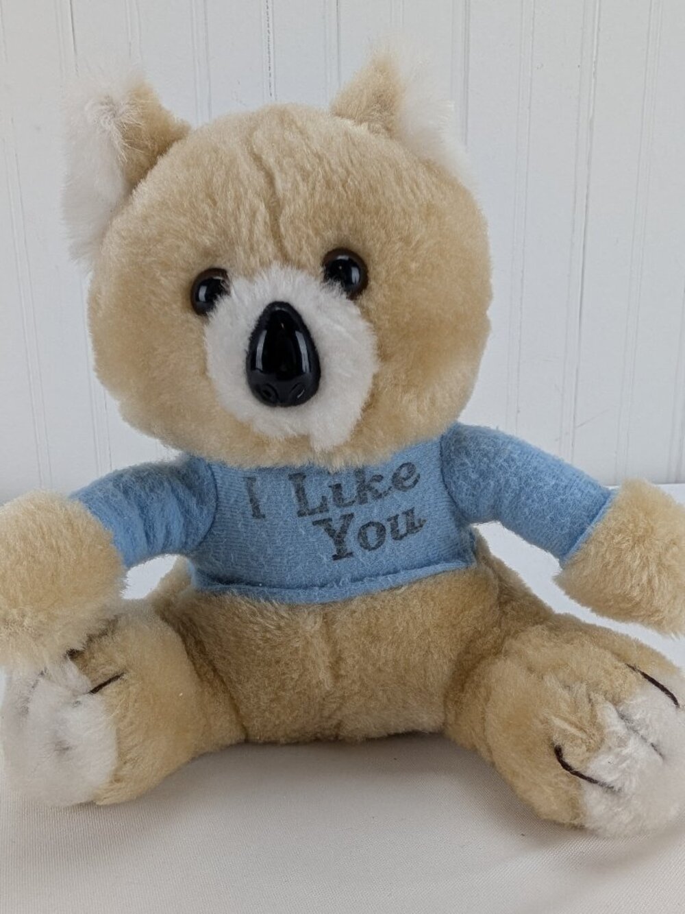 Vintage Ramona Toy Koala Bear Plush 9" Stuffed Animal I Like You Blue Top